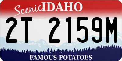 ID license plate 2T2159M