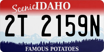 ID license plate 2T2159N