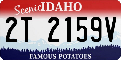 ID license plate 2T2159V