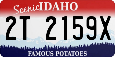 ID license plate 2T2159X