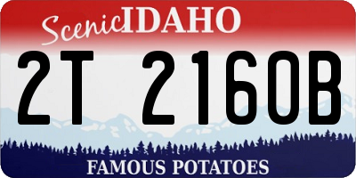 ID license plate 2T2160B