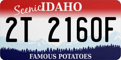 ID license plate 2T2160F