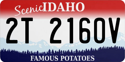 ID license plate 2T2160V
