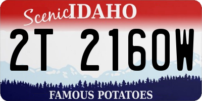 ID license plate 2T2160W