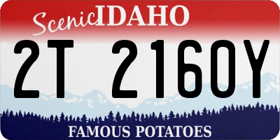 ID license plate 2T2160Y