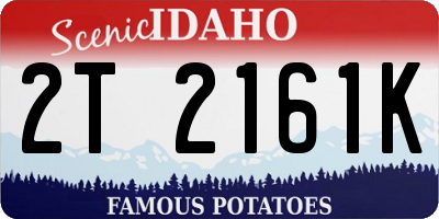ID license plate 2T2161K