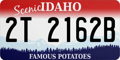 ID license plate 2T2162B