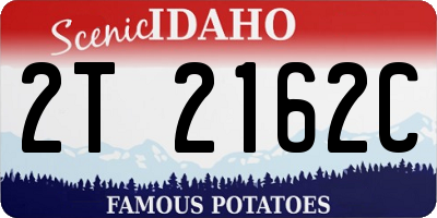 ID license plate 2T2162C
