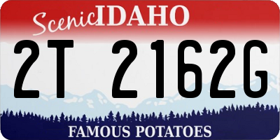 ID license plate 2T2162G