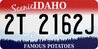 ID license plate 2T2162J