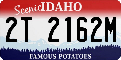 ID license plate 2T2162M