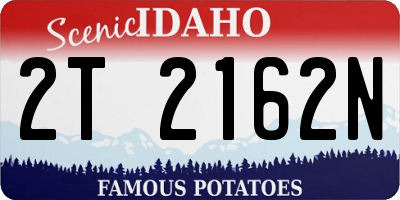 ID license plate 2T2162N