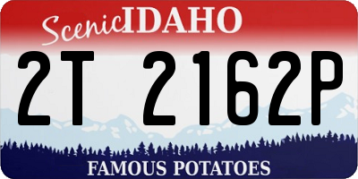 ID license plate 2T2162P