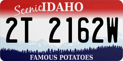 ID license plate 2T2162W