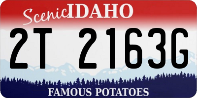 ID license plate 2T2163G