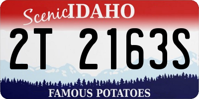 ID license plate 2T2163S