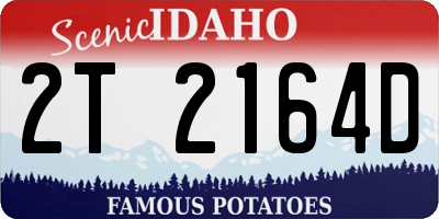 ID license plate 2T2164D