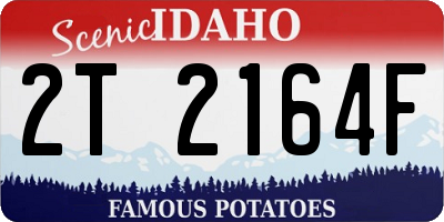 ID license plate 2T2164F