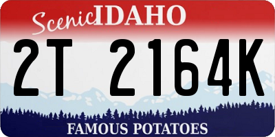 ID license plate 2T2164K