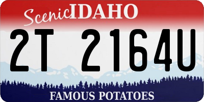 ID license plate 2T2164U