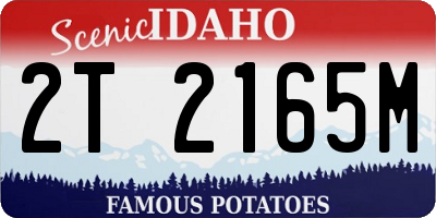 ID license plate 2T2165M