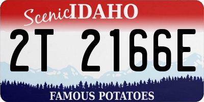 ID license plate 2T2166E