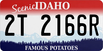 ID license plate 2T2166R
