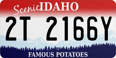 ID license plate 2T2166Y