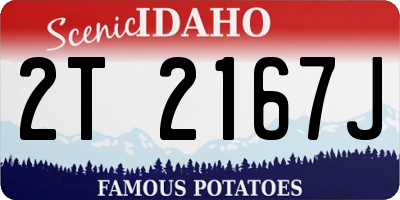 ID license plate 2T2167J