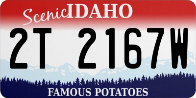 ID license plate 2T2167W