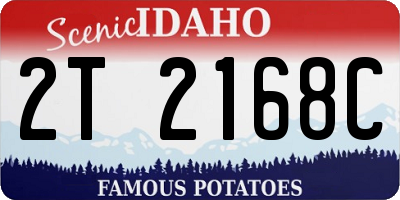 ID license plate 2T2168C