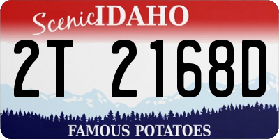 ID license plate 2T2168D