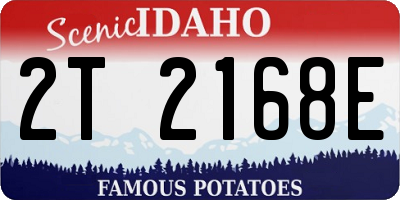 ID license plate 2T2168E