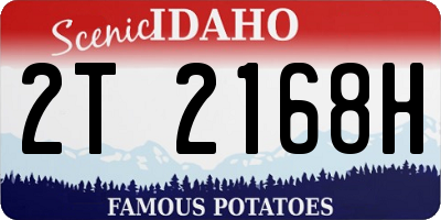 ID license plate 2T2168H