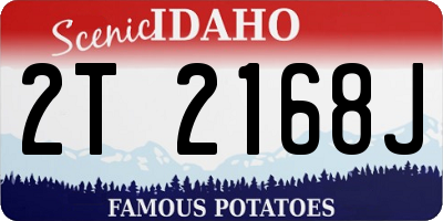 ID license plate 2T2168J