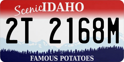 ID license plate 2T2168M