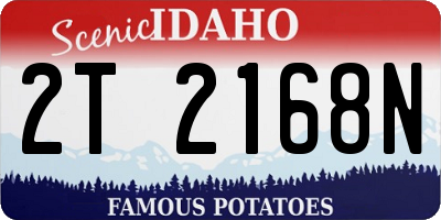 ID license plate 2T2168N