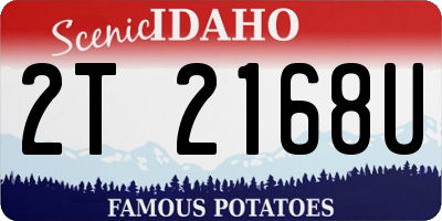 ID license plate 2T2168U