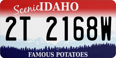 ID license plate 2T2168W