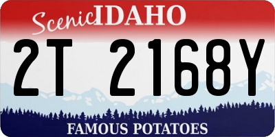 ID license plate 2T2168Y