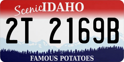 ID license plate 2T2169B