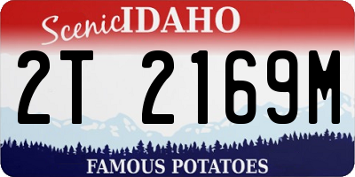 ID license plate 2T2169M
