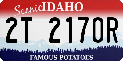 ID license plate 2T2170R