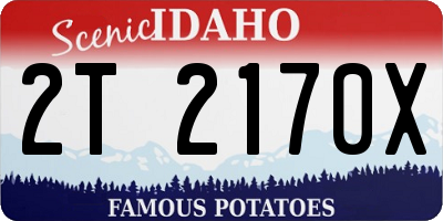 ID license plate 2T2170X