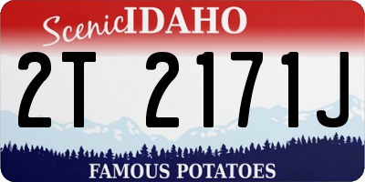 ID license plate 2T2171J