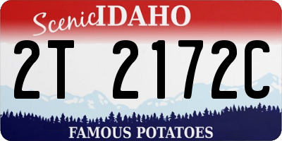 ID license plate 2T2172C