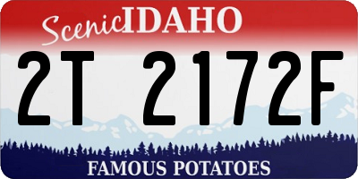 ID license plate 2T2172F