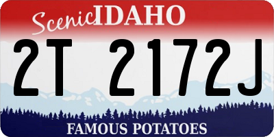ID license plate 2T2172J