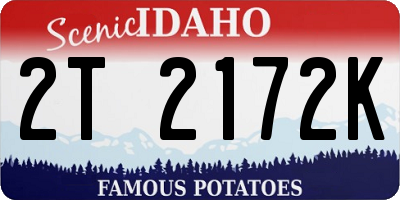 ID license plate 2T2172K