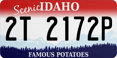 ID license plate 2T2172P